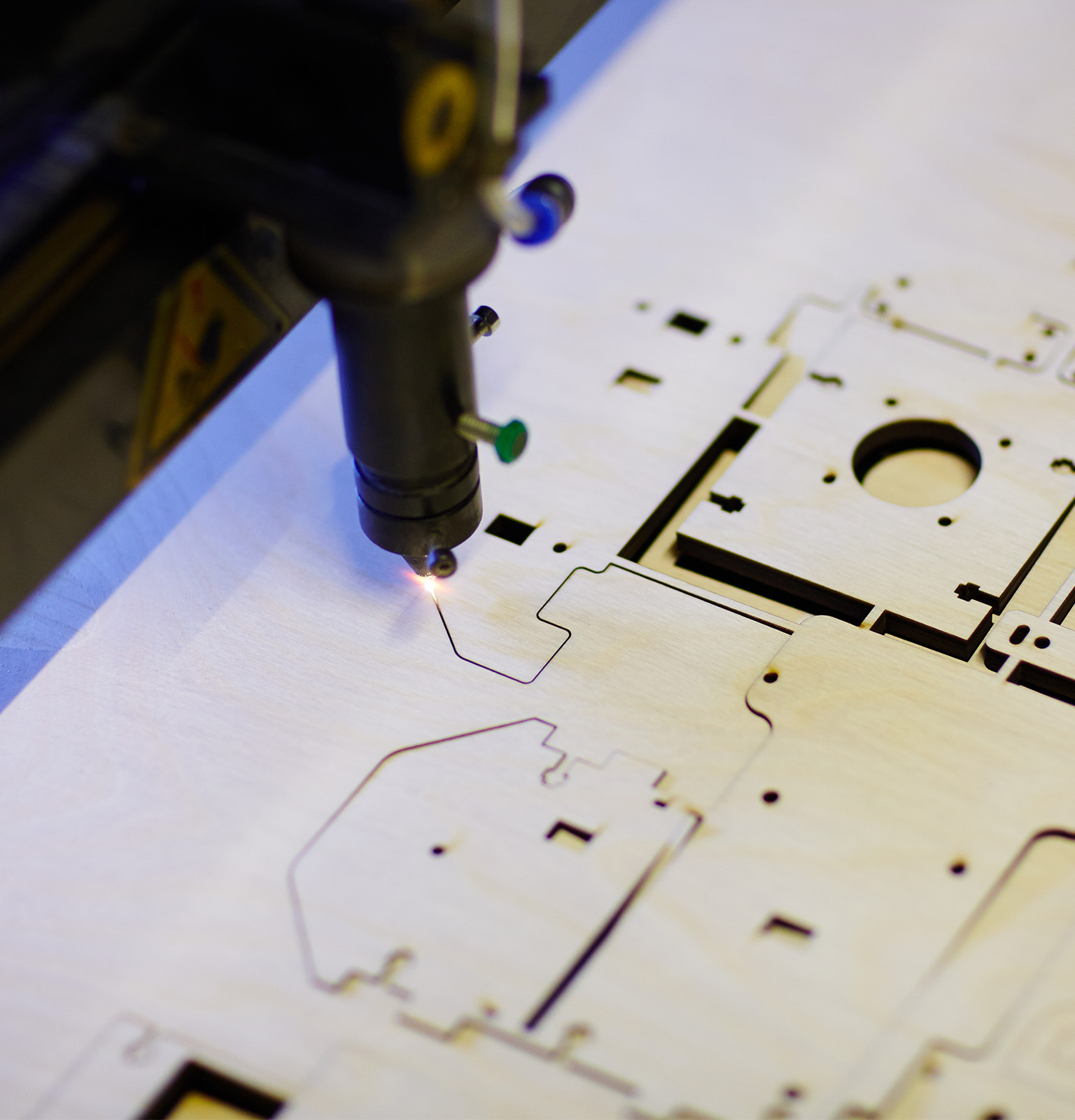 Photo of Laser Cutting in Progress